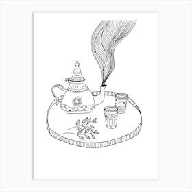 Moroccan Mint Teapot Art Print