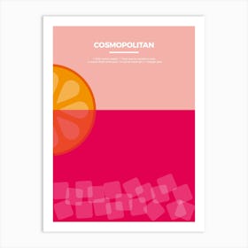 Cocktail Poster Cosmopolitan 2 Art Print