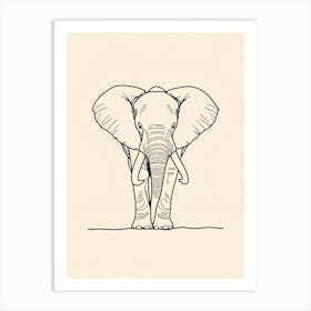 Elephant Drawing Poster