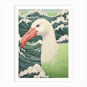 Ohara Koson Inspired Bird Painting Albatross 2 Art Print