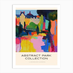 Abstract Park Collection Poster Luxembourg Gardens Paris 2 Art Print