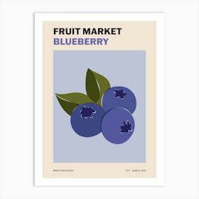 Fruit Market No. 9 Blueberry Art Print