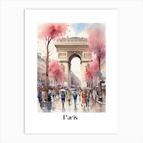 Champs-Elysées Avenue. Paris. The atmosphere and manifestations of spring. 40 Art Print