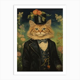 Louis Wain Cat With A Hat Art Print