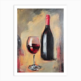 Grenache Rosé Oil Painting Cocktail Poster Art Print