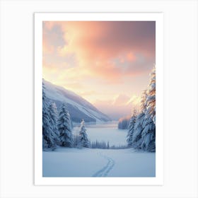 Winter Snowy Trees Art Print