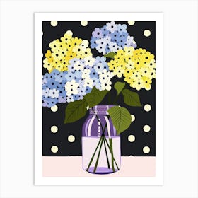 Hydrangeas In A Vase Art Print