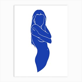 T14 2 Blue Nude Art Print