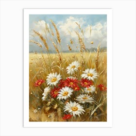 Daisies In The Field 2 Art Print