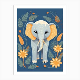 Baby Animal Illustration  Elephant 1 Art Print