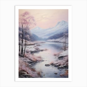 Dreamy Winter Painting Loch Lomond And The Trossach National Park Scotland 4 Art Print