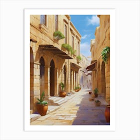 Street In The Old City Art Print