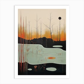 Wetlands Abstract Minimalist 3 Art Print