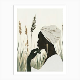 African Woman In Turban 20 Art Print