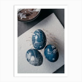 Marbled Easter Eggs Art Print