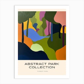 Abstract Park Collection Poster Forest Park Portland 3 Art Print