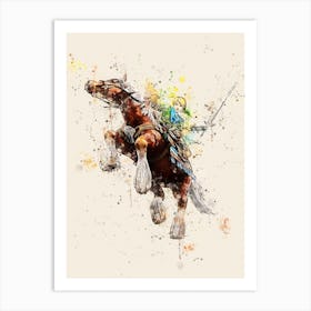 zelda On Horseback Canvas Art Art Print