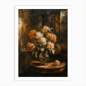 Baroque Floral Still Life Hydrangea 2 Art Print