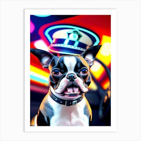 Boston Terrier-Reimagined 96 Art Print