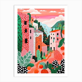 Salerno, Italy, Illustration In The Style Of Pop Art 1 Art Print