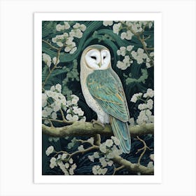 Ohara Koson Inspired Bird Painting Barn Owl 3 Art Print