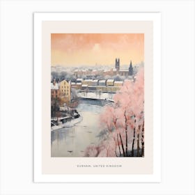 Dreamy Winter Painting Poster Durham United Kingdom 1 Art Print