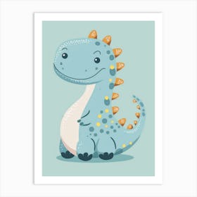 Cute Cartoon Dinosaur 1 Art Print