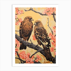 Art Nouveau Birds Poster Golden Eagle 1 Art Print