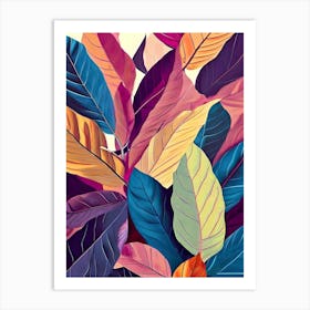 Colorful Leaves Canvas Print 1 Art Print