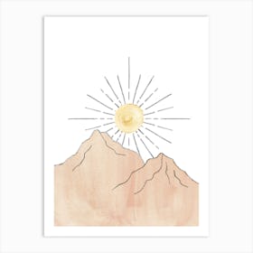 Sunrise Over Mountains Art Print