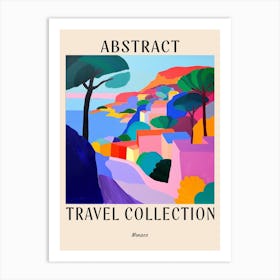 Abstract Travel Collection Poster Monaco 1 Art Print