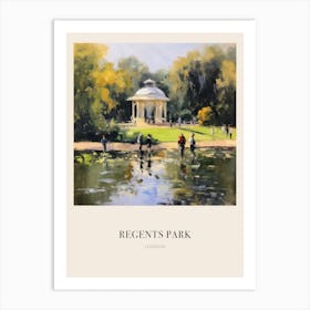 Regents Park London 4 Vintage Cezanne Inspired Poster Art Print