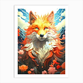 Fox In The Forest Art Print