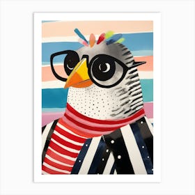 Little Hawk Wearing Sunglasses Art Print