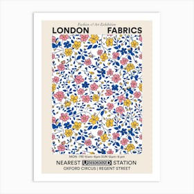 Poster Inspiring Floral London Fabrics Floral Pattern 4 Art Print