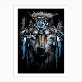 Baffin Island Wolf Native American 1 Art Print