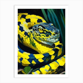 Yellow Lipped Sea Krait 2 Snake Painting Art Print