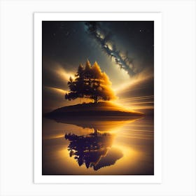 Tree In The Water 2 Art Print