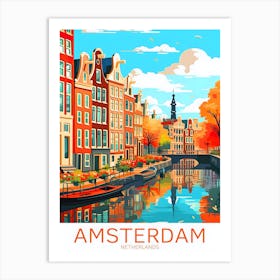 Amsterdam Netherlands City Travel Landscape Art Print