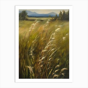 Wild grass, old oil painting,Colorado Arts, Vermont Arts,Montana Arts,Alaska Arts8 Art Print