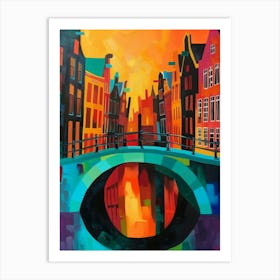 Sunset Over Amsterdam Art Print