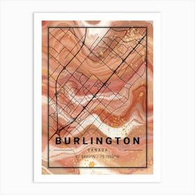 Burlington Map Art Print