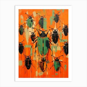Beetle Abstract Geometric Abstract 4 Art Print