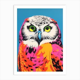 Andy Warhol Style Bird Snowy Owl 2 Art Print