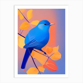 Eastern Bluebird Pop Matisse Bird Art Print