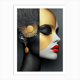 Woman in the Gold Mask Art Print