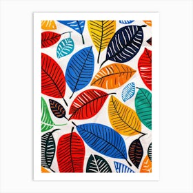 Colorful Leaves 11 Art Print