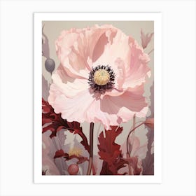 Floral Illustration Poppy 1 Art Print