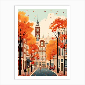 Amsterdam In Autumn Fall Travel Art 4 Art Print