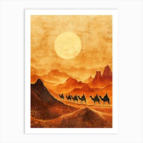 Camel Ride In The Desert 10 Art Print